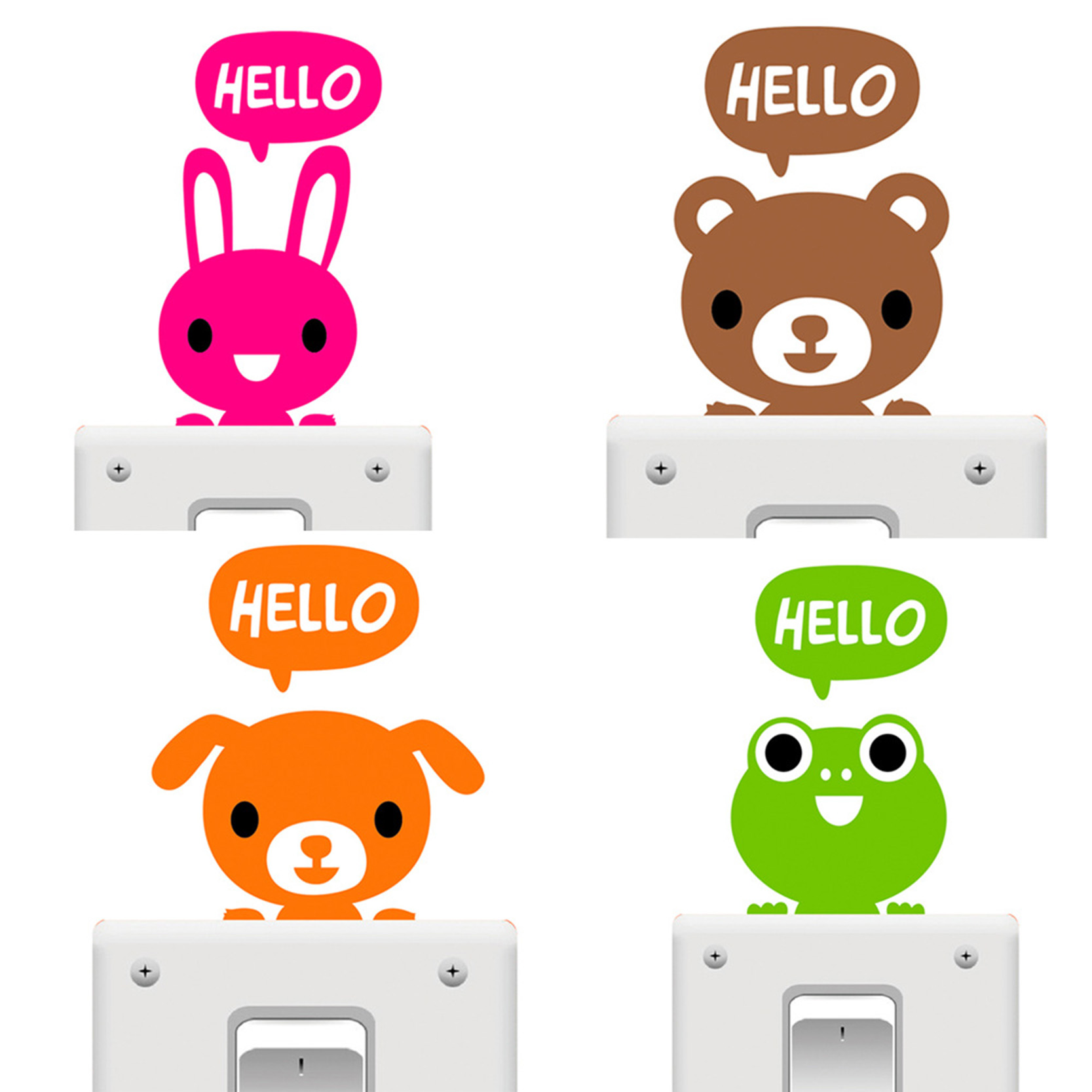 Combo 4 decal dán ổ điện