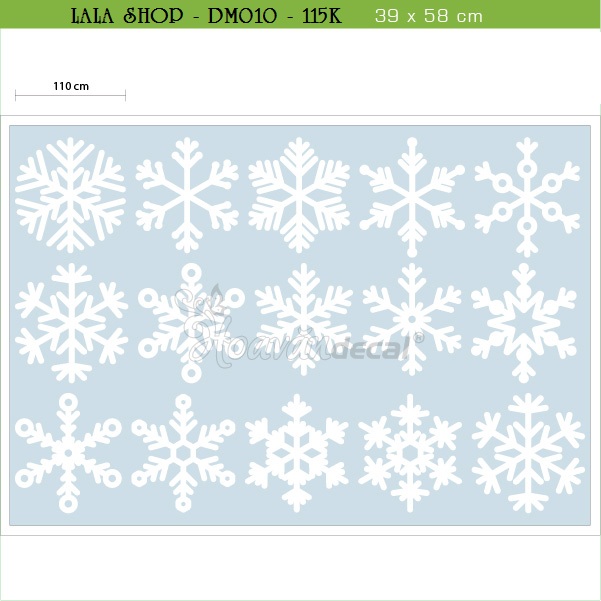 Hoa tuyết trắng noel (nền trắng đục)