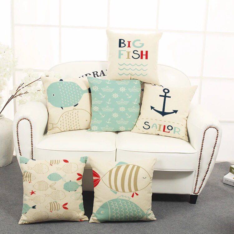 Vỏ gối thuyền và biển