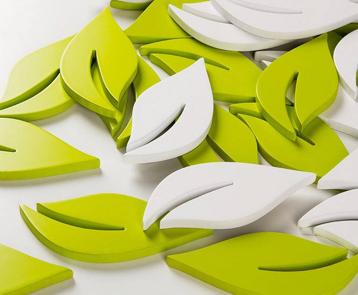 Gỗ 3D hình lá 2
