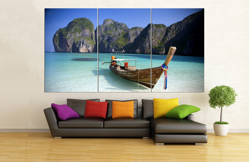 Tranh Treo Tường Phong Cảnh Biển Và Bến Thuyền