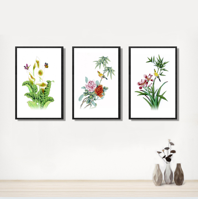 Tranh treo tường hoa và bướm