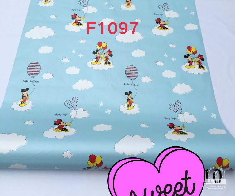 Giấy decal cuộn hello mickey khổ 1m2