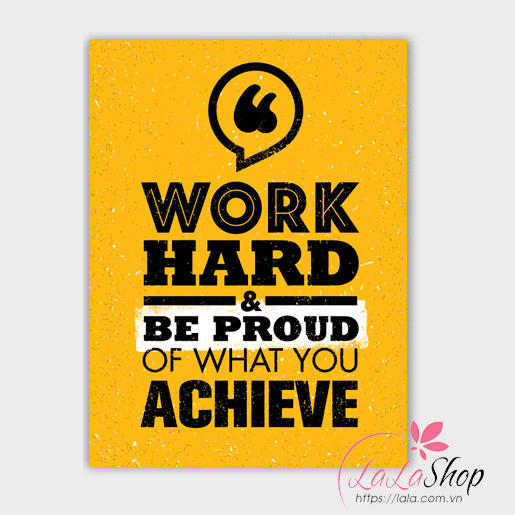 Decal văn phòng work hard