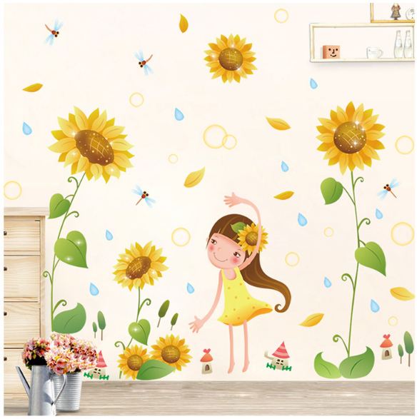 Bức tranh hoa hướng dương trên tường không chỉ làm cho căn phòng trở nên cực kỳ đáng yêu và ngọt ngào, mà còn làm giảm bớt căng thẳng và giúp tinh thần của bạn luôn sáng sủa. Hãy để bức tranh hoa hướng dương trên tường cho bạn sự yên bình và hạnh phúc nhất có thể.