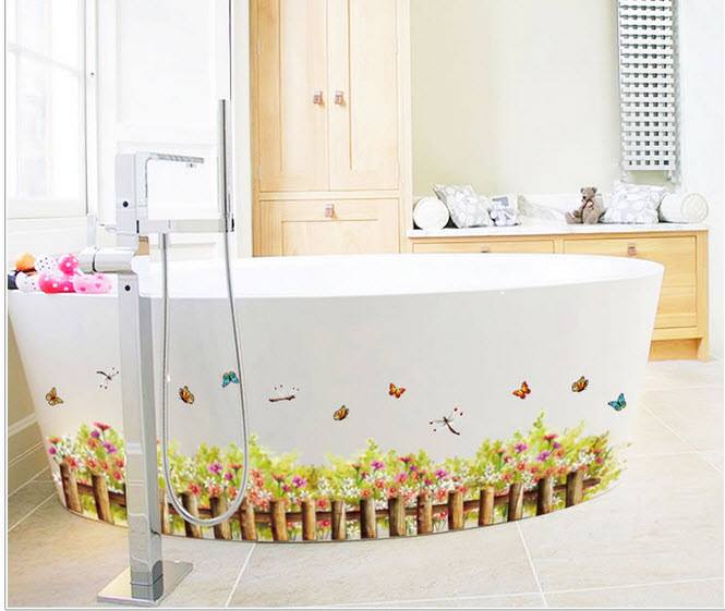 Decal dán chân tường hàng rào nâu 2