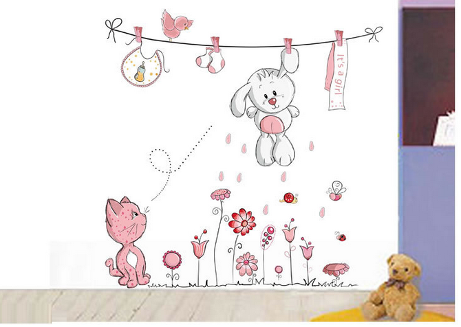 Đôi bạn thỏ và mèo