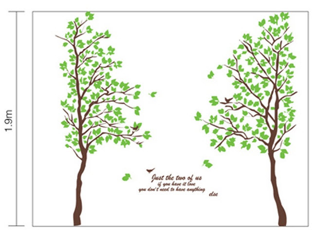 Decal dán tường cây dán 6 kiểu