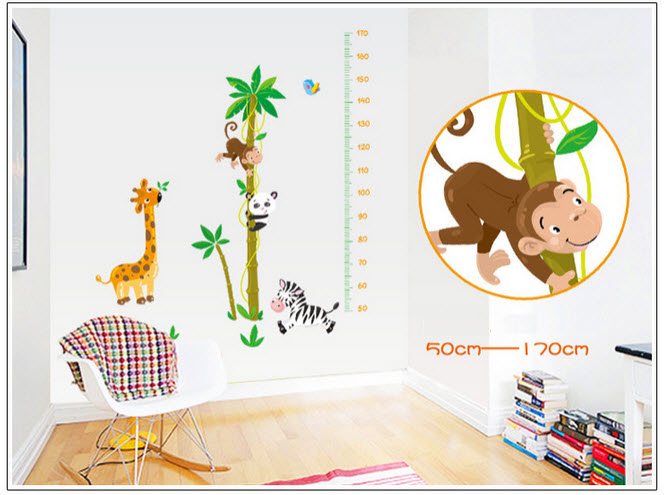 Decal dán tường thước đo vườn thú 2