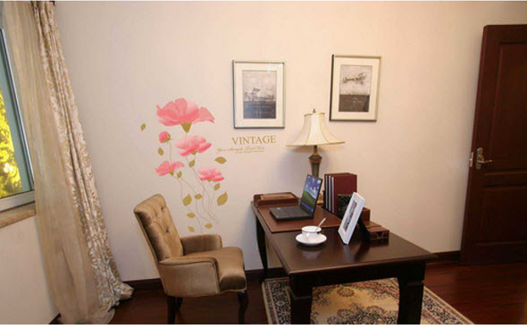 Decal dán tường Hoa anh thảo to