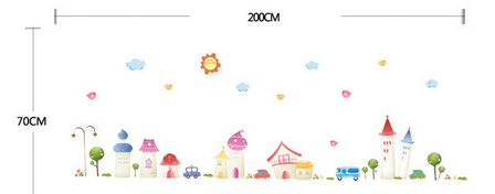 Decal dán tường thị trấn nhỏ